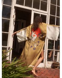 rising sun maxi kimono