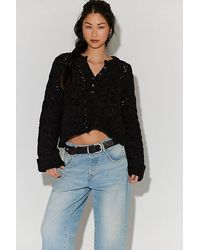 Free People - Polly Cable-Knit Sweater - Lyst