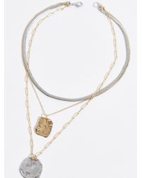 Free People Oversized Coin Necklace - Metallic