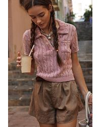 Free People - Marina Trouser Shorts - Lyst