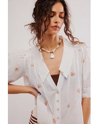 Free People - Lover Printed Blouse - Lyst