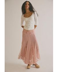 Free People - Nice To Meet You Maxi Slip Skirt - Lyst