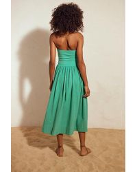 Free People Onda Drop-Waist Long-Sleeve Mini in Green | Lyst Free People Onda Drop-Waist Long-Sleeve Mini in Green | Lyst