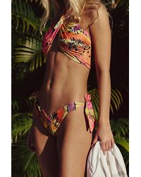 Free People - Free-Est Renee Printed Tie Side Bikini Bottoms - Lyst