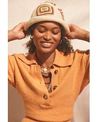 Free People - Sofie Crochet Bucket Hat - Lyst