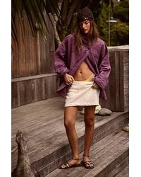 Free People - Collins Washed Canvas Funnel-Neck Jacket - Lyst