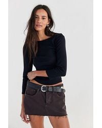 Free People - Lainey Low-Rise Mini Skirt - Lyst