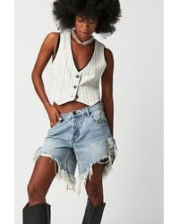 One Teaspoon - Frankies Cutoff Shorts At Free People In Hendrixe, Size: 24 - Lyst