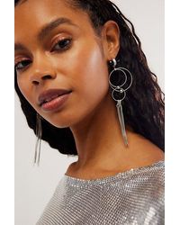 Free People - Maya Dangle Earrings At In Silver Rose Quartz - Lyst