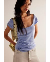 Free People - Bout Time Tee At Free People In Twinkling Perry, Size: Xs - Lyst