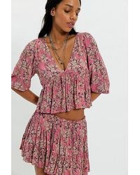 Free People - Calla Lily Printed Mini Skirt Set - Lyst
