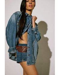 Free People - Lily Denim Shirt At Free People In Lilly Vintage Wash, Size: Xs - Lyst