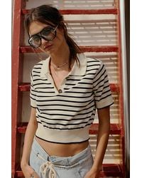 Free People - Perfect Striped Polo - Lyst