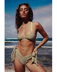 free-est - Misty Lurex Printed Crop Bikini Top - Lyst
