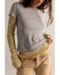Free People - Easy Does It Striped Tee - Lyst