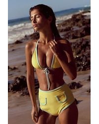 Montce - Montce Polly Terry High-Rise Boyshort Bikini Bottoms By - Lyst