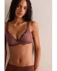 Intimately By Free People - Charlie Lace Microfiber Plunge Underwire Bra By - Lyst