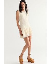 Free People - Slow Burn Lace Mini Dress - Lyst