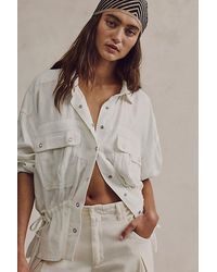 Free People - We The Free Sunout Linen Top - Lyst