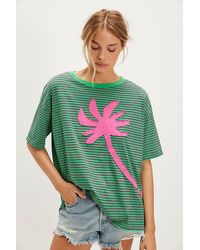 Ragabond - Striped Palm Applique Tee By - Lyst
