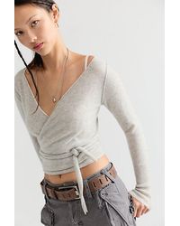 Free People - Cashmere Reversible Wrap Jumper - Lyst