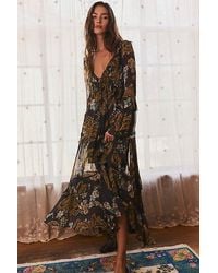 Free People - Paisley Petals Maxi Dress - Lyst