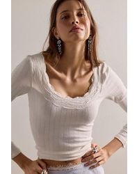Intimately By Free People - Classic Keepsake Pointelle Long Sleeve By - Lyst