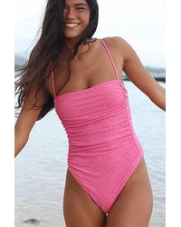 Rhythm - Brighton Eyelet Scrunched One-Piece Swimsuit - Lyst