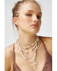 Free People - Dream Of Me Statement Necklace At In Cream - Lyst