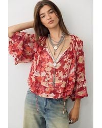 Free People - Eloise Printed Blouse - Lyst