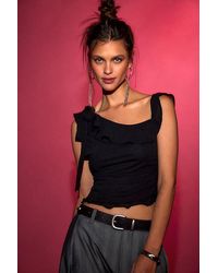 Free People - Isla Off-The-Shoulder Ruched Sleeveless Top - Lyst