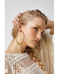 Free People - Nikis Oversized Hoops At In Gold - Lyst