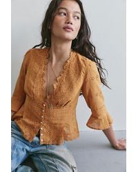 Free People - Salone Eyelet Top - Lyst