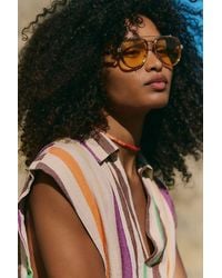 Free People - Wesley Oversized Aviator Sunglasses - Lyst