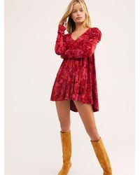 Free People Hello Lover Tunic - Red
