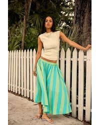 free-est - Lowen Striped Midi Skirt By - Lyst
