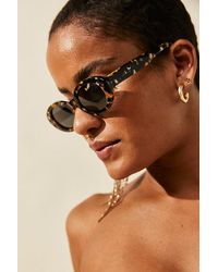 Free People - Opal Cat Eye Sunglasses At In Honey Tort - Lyst