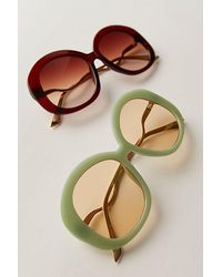 Free People - Maggie May Oversized Round Sunglasses - Lyst