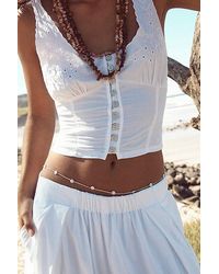 Free People - Delicate Flower Belly Chain - Lyst