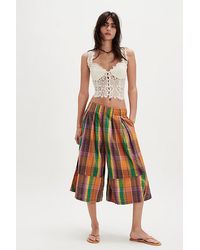 Free People - Ivy Cropped Pull-On Culotte Pants - Lyst