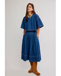 Free People - Westley Denim Skirt Set - Lyst