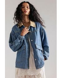 Free People - Lemon Denim Jacket - Lyst