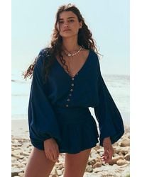 free-est - Carson Drop-Waist Romper By - Lyst