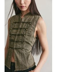 Free People - Hearts On Fire Band Vest Jacket - Lyst