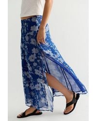 Free People - Karis Crinkle Midi Skirt - Lyst