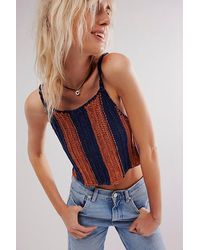 Free People - Abby Sweater Tank Top At In Auburn Eclipse Combo, Size: Small - Lyst
