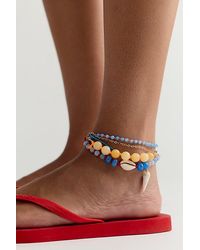 Free People - Hailee Beaded Anklet - Lyst