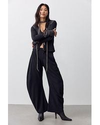 Free People - Spotlight Pinstripe Barrel Trousers - Lyst
