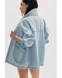 Free People - Lemon Denim Jacket - Lyst
