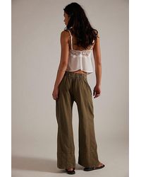 Free People - Day's End Linen Pull-On Pants - Lyst